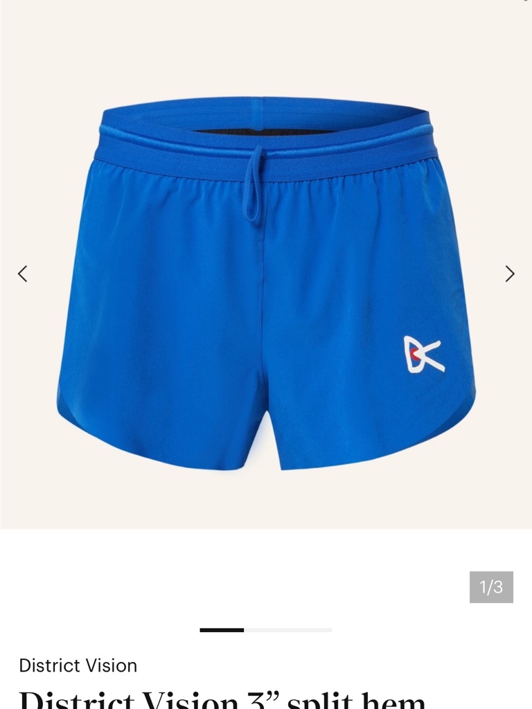 District Blue Athletic SplitHem Shorts